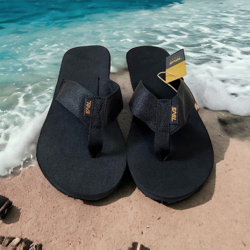 New Teva Mush Mandalyn Wedge 2 Women’s MOBO Sandal Black Size 7